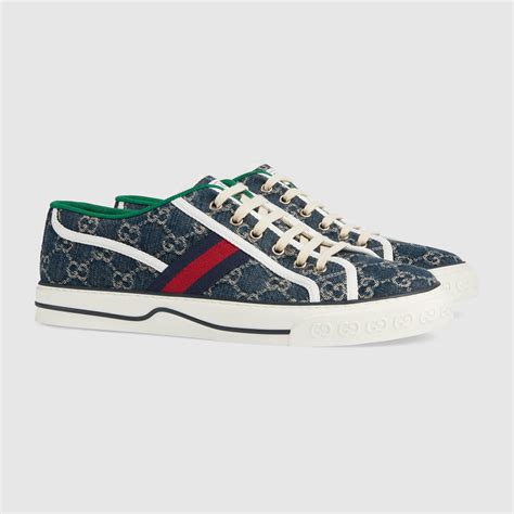 Zapatilla Gucci Tennis 1977 para bebé en denim azul 